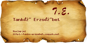 Tankó Erzsébet névjegykártya