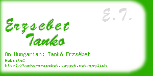 erzsebet tanko business card