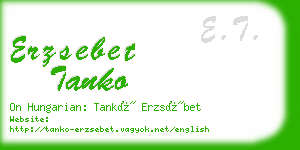 erzsebet tanko business card